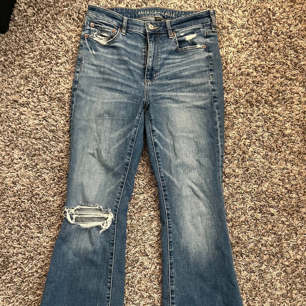 American Eagle Stretch High-Waisted Skinny Kick Jean | 6 Regular